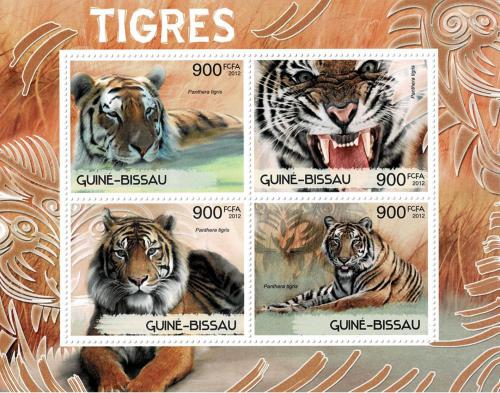 Poštové známky Guinea-Bissau 2012 Tygøi Mi# 6236-39 Kat 14€