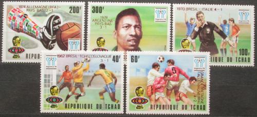 Poštové známky Èad 1978 MS ve futbale èervený pretlaè RARITA Mi# 841-45