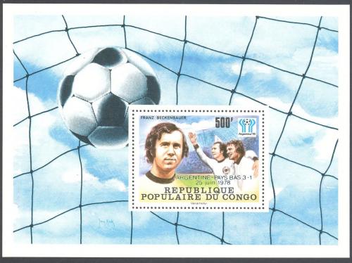 Poštová známka Kongo 1978 MS ve futbale pretlaè Mi# Block 18