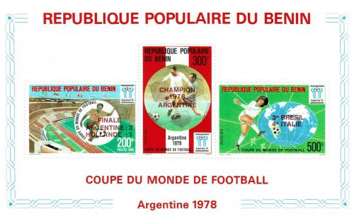 Poštové známky Benin 1978 MS ve futbale pretlaè Mi# Block 5 Kat 15€