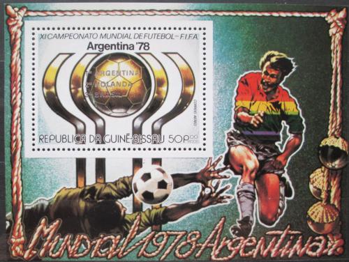 Poštová známka Guinea-Bissau 1978 MS ve futbale pretlaè Mi# Block 119 bA Kat 40€