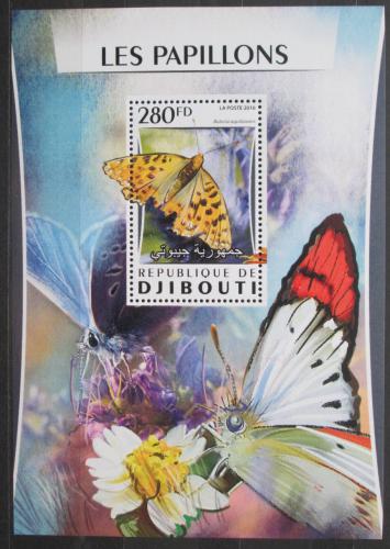 Poštová známka Džibutsko 2016 Motýle Mi# 1034 Block