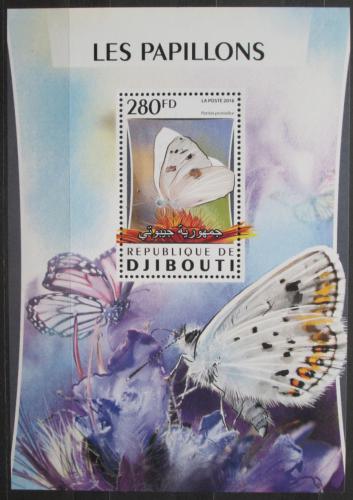 Poštová známka Džibutsko 2016 Motýle Mi# 1035 Block