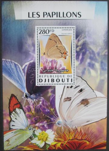 Poštová známka Džibutsko 2016 Motýle Mi# 1036 Block