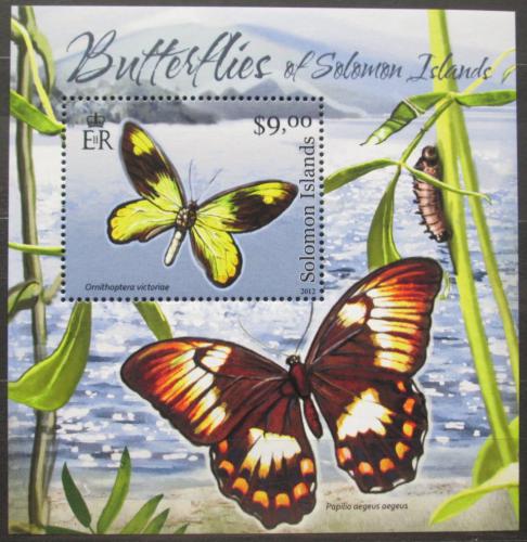 Poštová známka Šalamúnove ostrovy 2012 Motýle Mi# 1452 Block