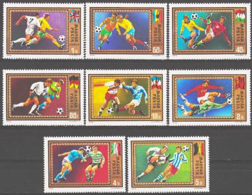 Poštové známky Maïarsko 1972 ME ve futbale Mi# 2751-58 Kat 7€