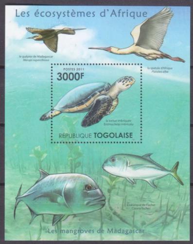 Poštová známka Togo 2011 Fauna madagaskarských mangrovníkù Mi# Block 641 Kat 12€