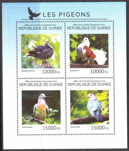 Poštové známky Guinea 2014 Holubi Mi# 10567-70 Kat 20€