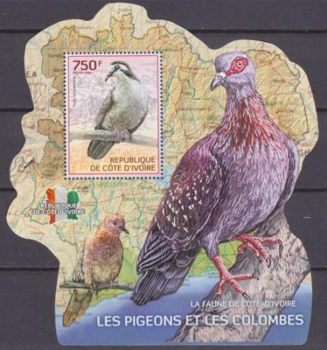 Poštová známka Pobrežie Slonoviny 2014 Holubi Mi# 1535 Block