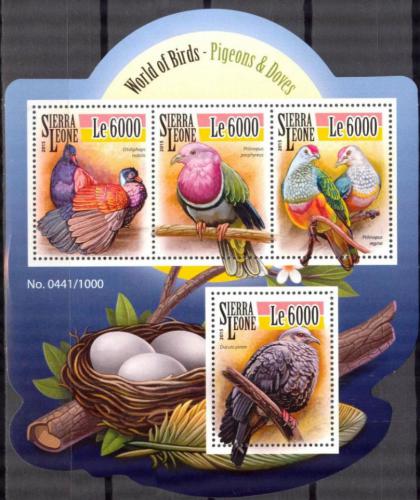 Poštové známky Sierra Leone 2015 Holubi Mi# 6548-51 Kat 11€