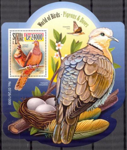 Poštová známka Sierra Leone 2015 Holubi Mi# Block 844 Kat 11€