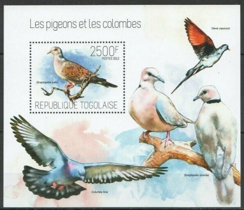 Poštová známka Togo 2013 Holubi Mi# Block 885 Kat 10€