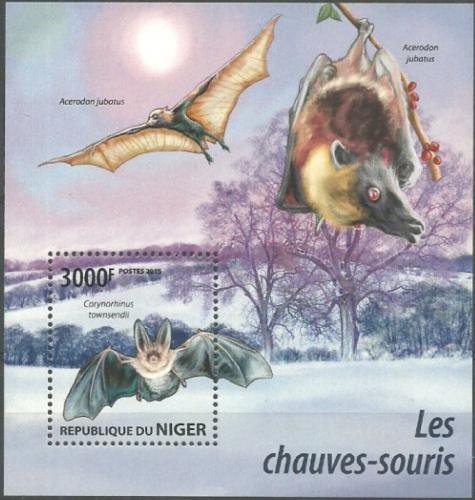 Poštová známka Niger 2015 Netopiere Mi# Block 438 Kat 12€