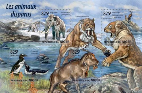 Poštové známky Niger 2015 Vyhynulá fauna Mi# 3460-63 Kat 13€