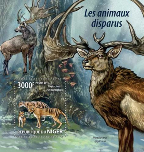 Poštová známka Niger 2015 Vyhynulá fauna Mi# Block 436 Kat 12€