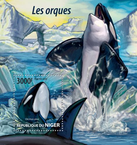Poštová známka Niger 2015 Kosatky Mi# Block 446 Kat 12€