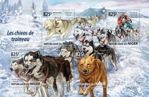 Poštové známky Niger 2015 Tažní psi Mi# 3505-08 Kat 13€