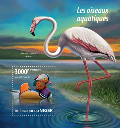 Poštová známka Niger 2015 Vodní ptáci Mi# Block 432 Kat 12€