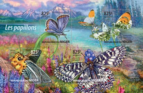 Poštové známky Niger 2015 Motýle Mi# 3400-03 Kat 13€
