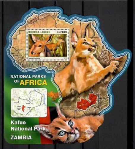Poštová známka Sierra Leone 2016 NP Kafue, Zambia Mi# Block 983 Kat 11€