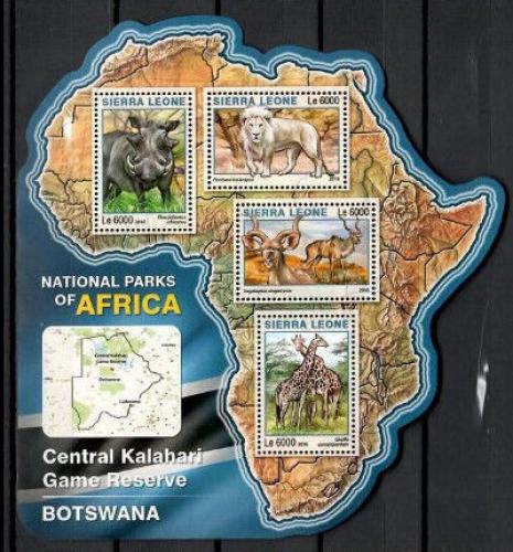 Poštové známky Sierra Leone 2016 NP Central Kalahari, Botswana Mi# 7218-21 Kat 11€
