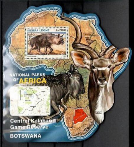 Poštová známka Sierra Leone 2016 NP Central Kalahari, Botswana Mi# Block 976 Kat 11€
