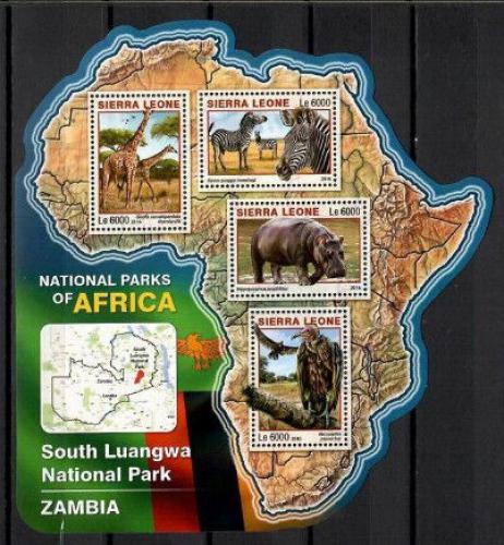 Poštové známky Sierra Leone 2016 NP South Luangwa, Zambia Mi# 7250-53 Kat 11€