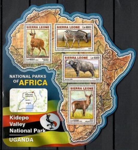 Poštové známky Sierra Leone 2016 NP Kidepo Valley, Uganda Mi# 7290-93 Kat 11€