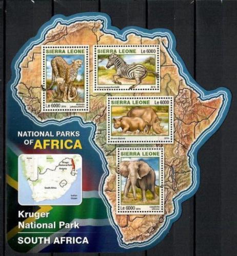 Poštové známky Sierra Leone 2016 NP Kruger,Južná Afrika Mi# 7270-73 Kat 11€