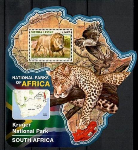 Poštová známka Sierra Leone 2016 NP Kruger,Južná Afrika Mi# Block 989 Kat 11€