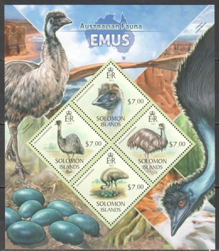 Poštové známky Šalamúnove ostrovy 2013 Emuové Mi# 1937-40 Kat 9.50€