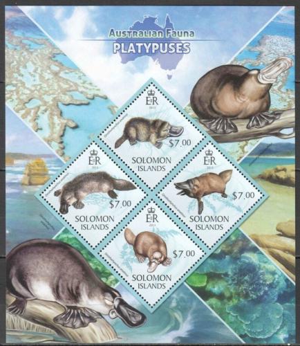 Poštové známky Šalamúnove ostrovy 2013 Ptakopysci Mi# 1942-45 Kat 9.50€