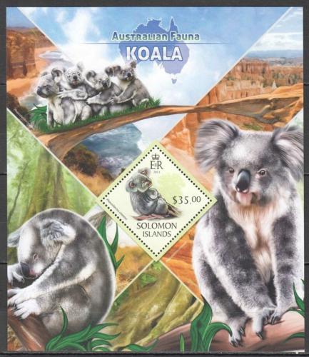 Poštová známka Šalamúnove ostrovy 2013 Koala medvídkovitý Mi# Bl 181 Kat 12€