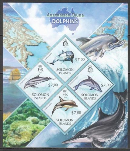 Poštové známky Šalamúnove ostrovy 2013 Delfíny Mi# 1991-94 Kat 9.50€