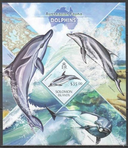 Poštová známka Šalamúnove ostrovy 2013 Delfíny Mi# Block 185 Kat 12€