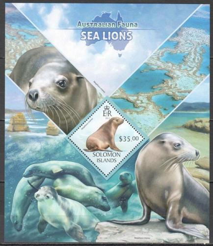Poštová známka Šalamúnove ostrovy 2013 Morské levy Mi# Block 187 Kat 12€