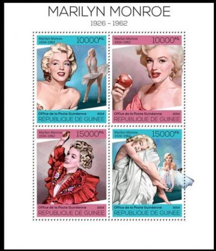 Poštové známky Guinea 2014 Marilyn Monroe Mi# 10227-30 Kat 20€