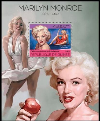 Poštová známka Guinea 2014 Marilyn Monroe Mi# Block 2333 Kat 18€