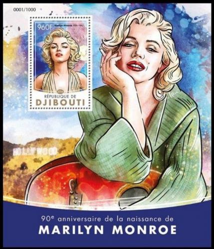 Poštová známka Džibutsko 2016 Marilyn Monroe Mi# Block 197 Kat 12€