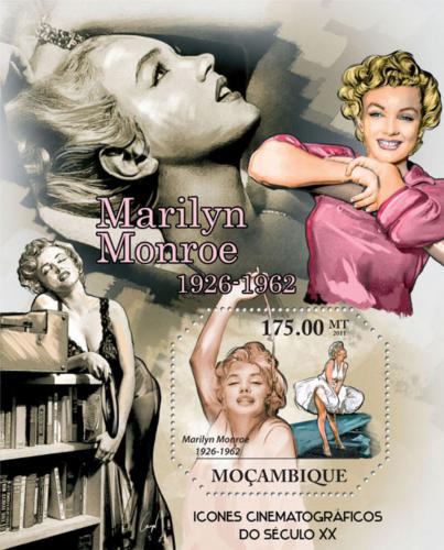 Poštová známka Mozambik 2011 Marilyn Monroe Mi# Block 481 Kat 10€