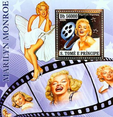 Poštová známka Svätý Tomáš 2006 Marilyn Monroe Mi# Block 569 Kat 16€
