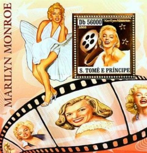 Poštová známka Svätý Tomáš 2006 Marilyn Monroe Mi# Block 570 Kat 16€