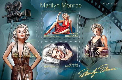 Poštové známky Togo 2015 Marilyn Monroe Mi# 6932-35 Kat 14€