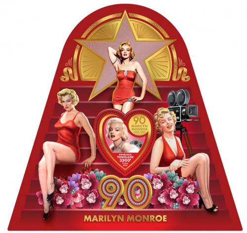 Poštová známka Togo 2016 Marilyn Monroe Mi# Block 1374 Kat 14€ 