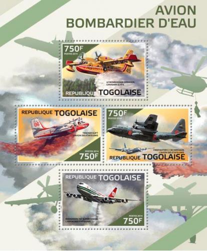 Poštové známky Togo 2014 Hasièská letecká služba Mi# 6061-64 Kat 12€