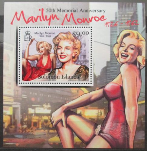 Poštová známka Šalamúnove ostrovy 2012 Marilyn Monroe Mi# 1551 Block