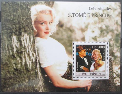 Poštová známka Svätý Tomáš 2004 Marilyn Monroe Mi# 2511 Block Kat 12€