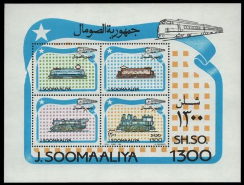 Poštové známky Somálsko 1994 Lokomotívy Mi# Block 33