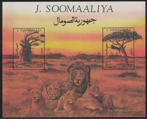 Poštové známky Somálsko 1994 Stromy a levy Mi# Block 34