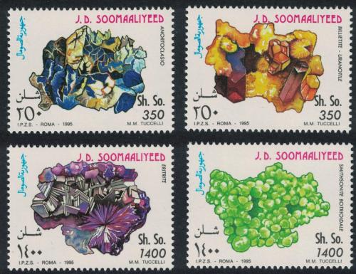 Poštové známky Somálsko 1995 Minerály Mi# 555-58 Kat 9€